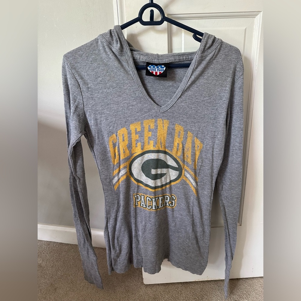 Green Bay Packers Vintage Hooded Long Sleeve Tee